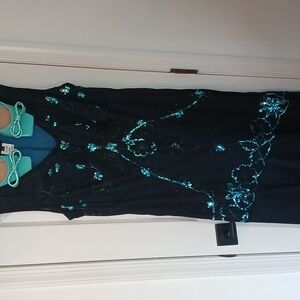 ONYX Nite Black Dress Sequin Blue 20
